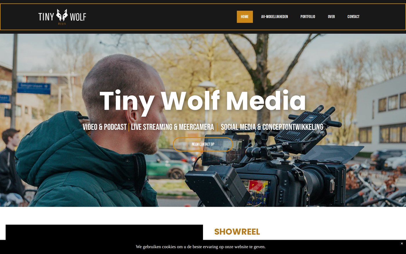 Website van Tiny Wolf